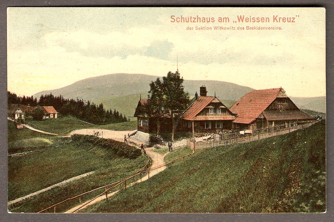  W r.1901-02 z chatki zrobili Niemcy schronisko Weisses Kreuz-Haus.Wysyłka znana i z dnia 7.VII.1907